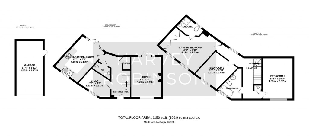 Floorplans For Meadow Rise, Huntingdon, PE29