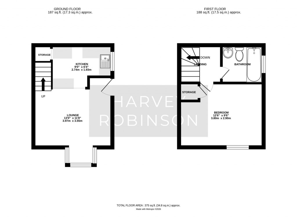 Floorplans For Avocet Close, Biggleswade, SG18