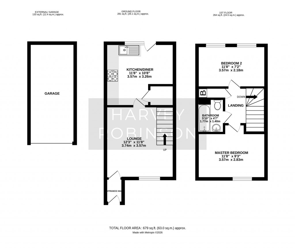 Floorplans For Annesley Close, Sawtry, PE28