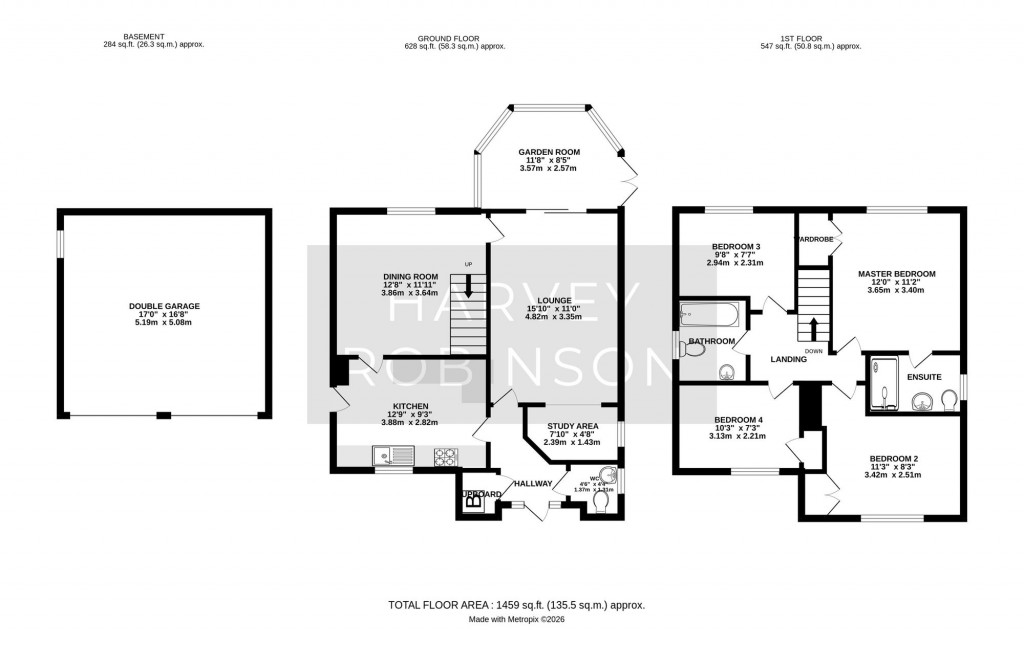 Floorplans For Merlin Close, Hartford, PE29