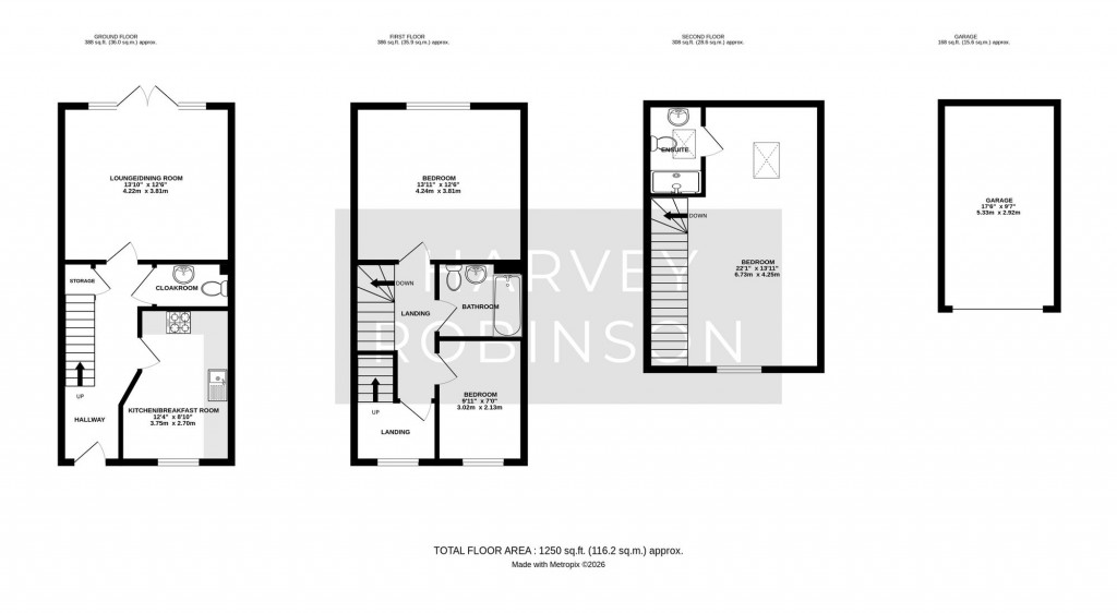 Floorplans For Novello Drive, Biggleswade, SG18