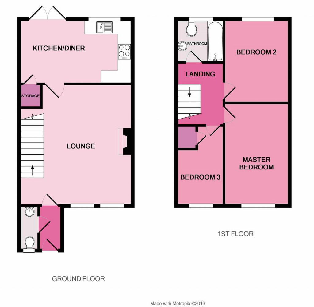 Floorplans For Alder Drive, Huntingdon