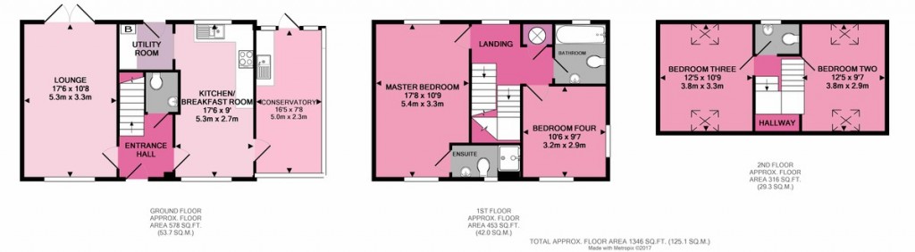 Floorplans For Jackson Walk, Sapley, Huntingdon, Cambridgeshire