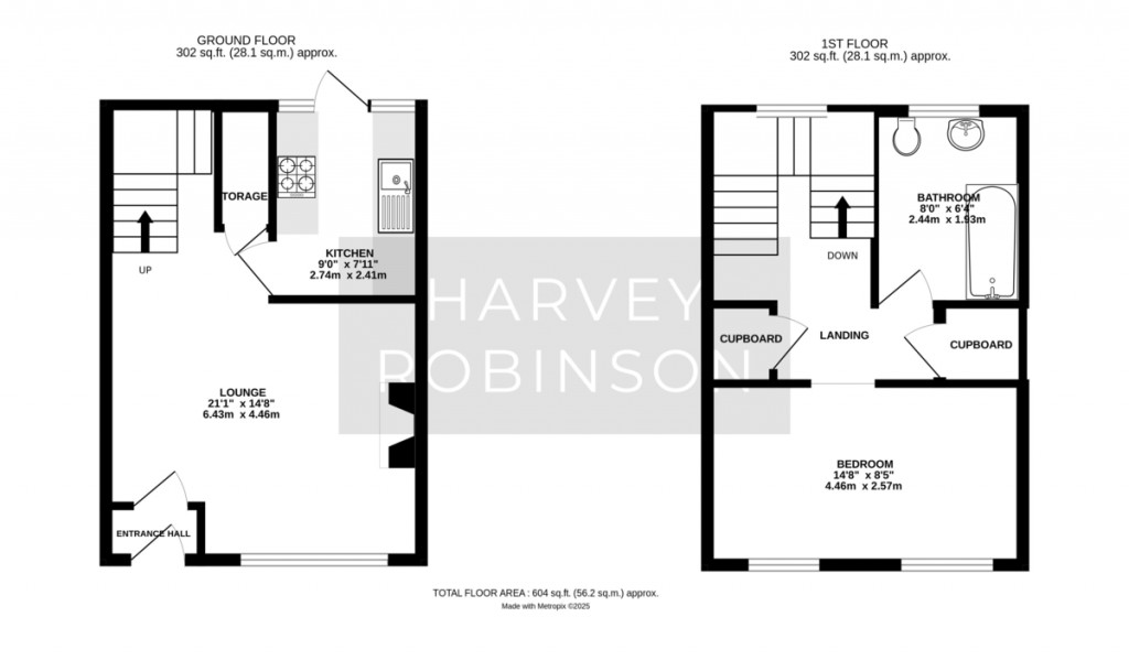 Floorplans For Lady Way, Eaton Socon