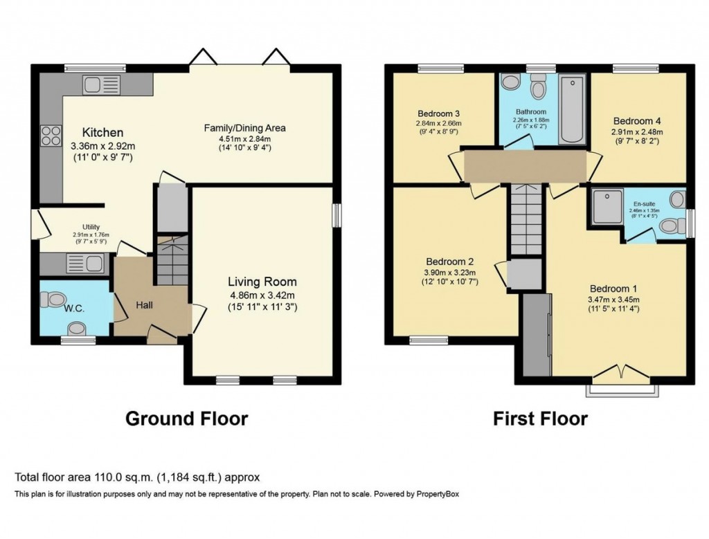 Floorplans For Housden Close, St. Neots