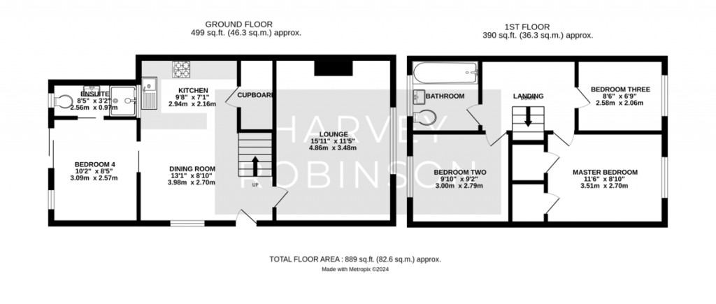 Floorplans For Prospero Way, Hartford, Huntingdon