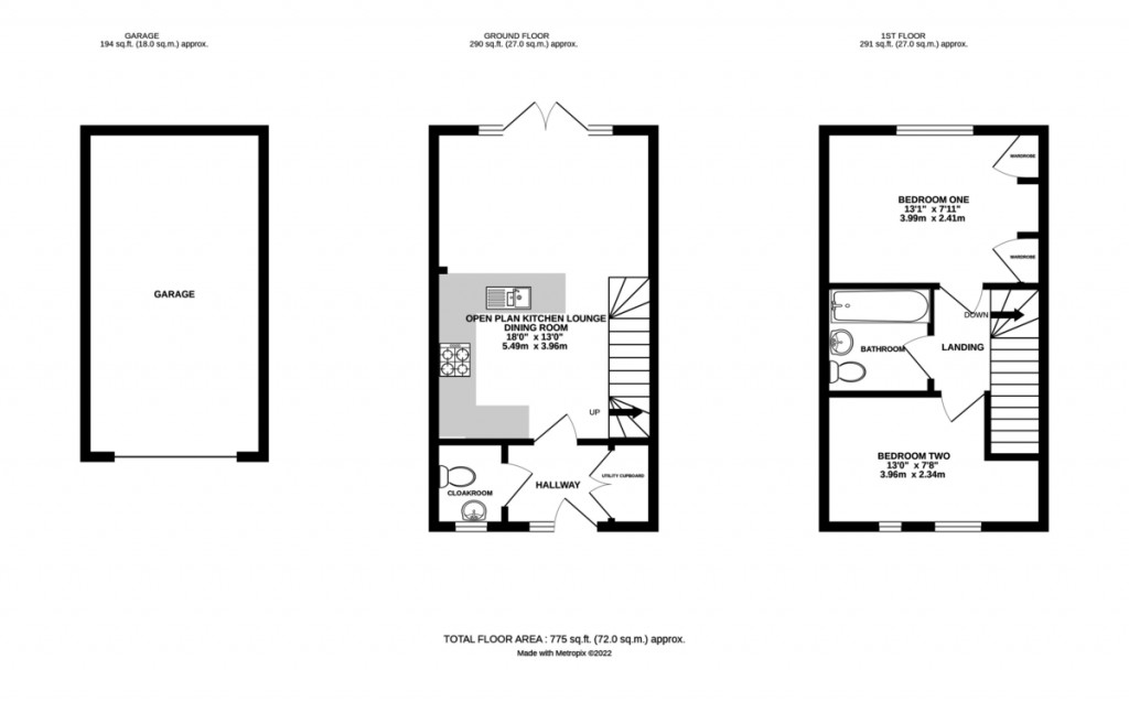Floorplans For Parry Rise, Biggleswade