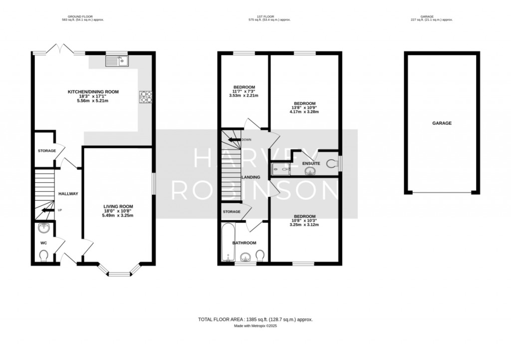 Floorplans For Collings Crescent, Biggleswade
