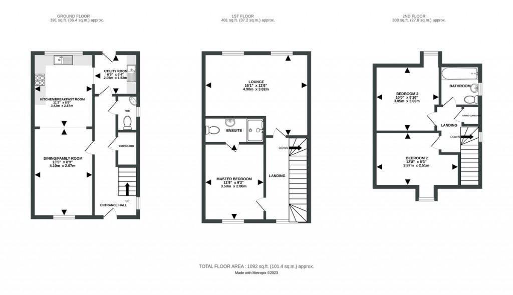 Floorplans For Carnaile Road, Alconbury Weald