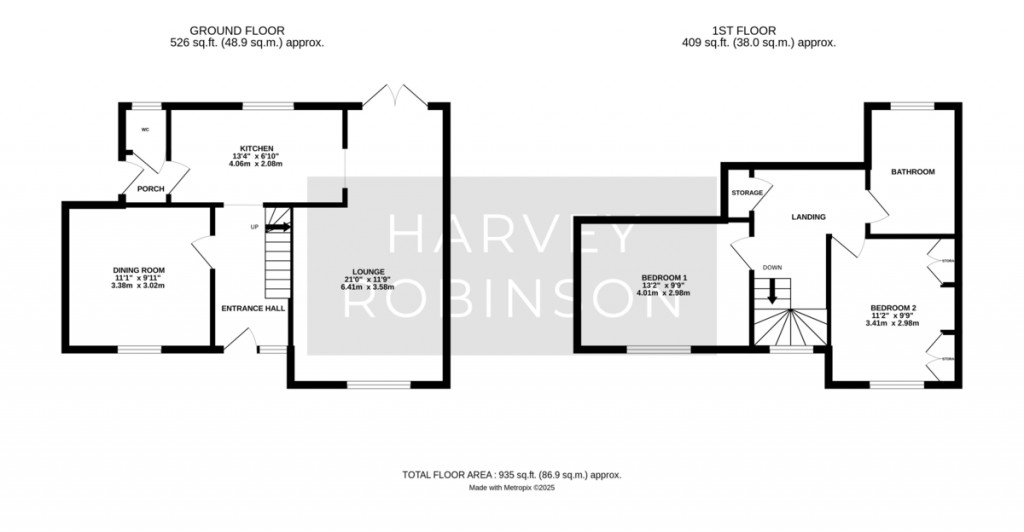 Floorplans For Chapmans, Hemingford Abbots