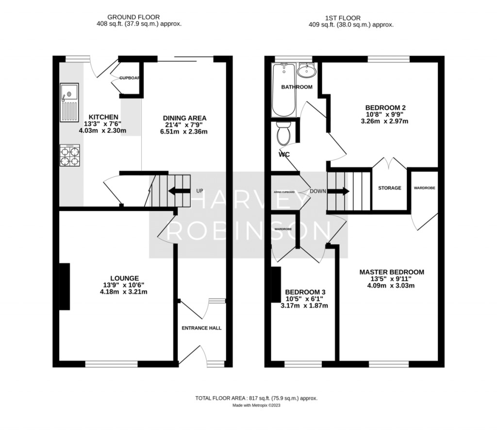 Floorplans For Beech Close, Huntingdon