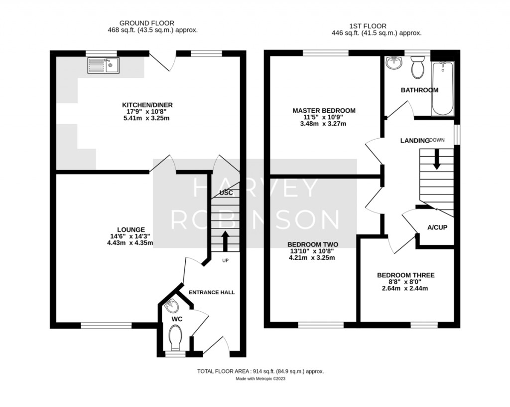 Floorplans For The Shrubbery, Huntingdon