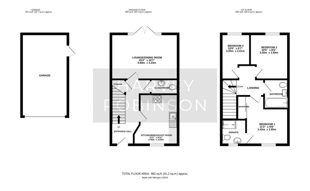 Floorplans For Ouse Way, Biggleswade