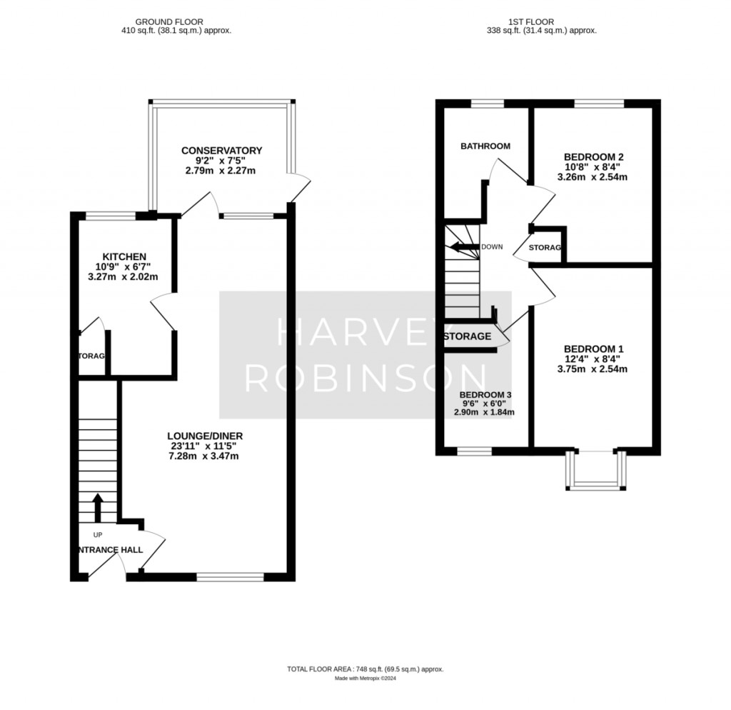 Floorplans For Nene Way, St. Ives