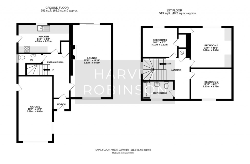 Floorplans For Pembroke Close, Hartford