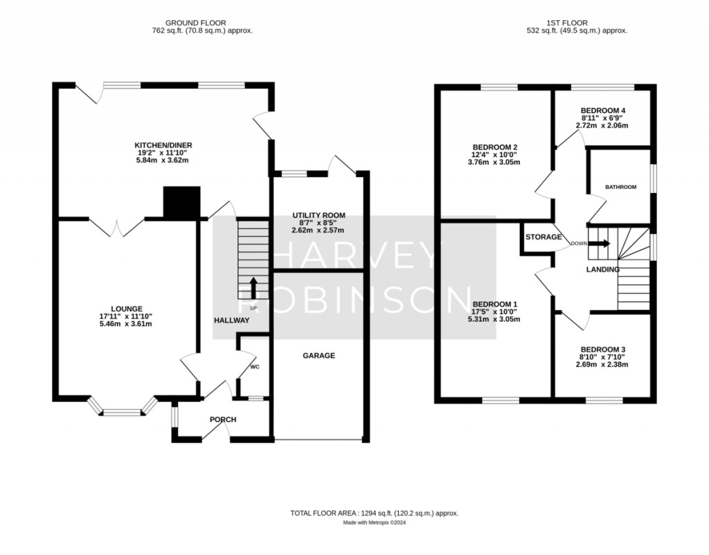 Floorplans For Frogs Hall, Bluntisham
