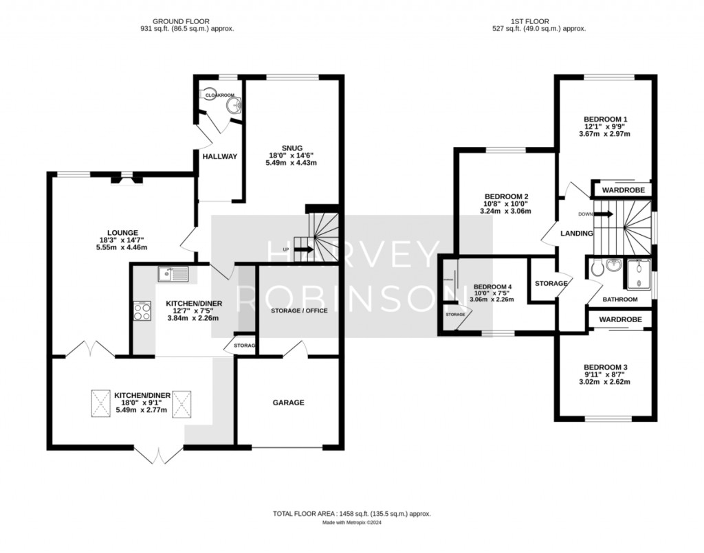 Floorplans For Manor Close, Clifton
