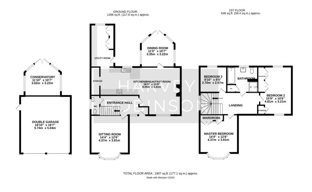 Floorplans For Biggin Lane, Ramsey, Huntingdon