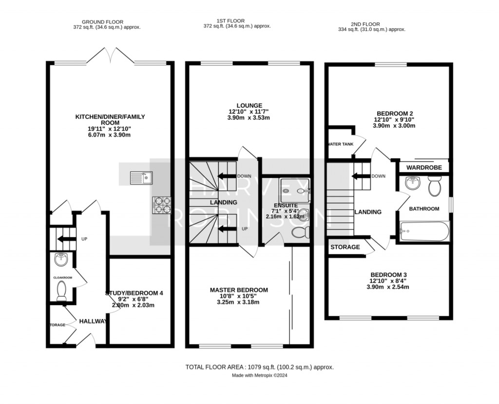 Floorplans For Gumcester Way, Godmanchester