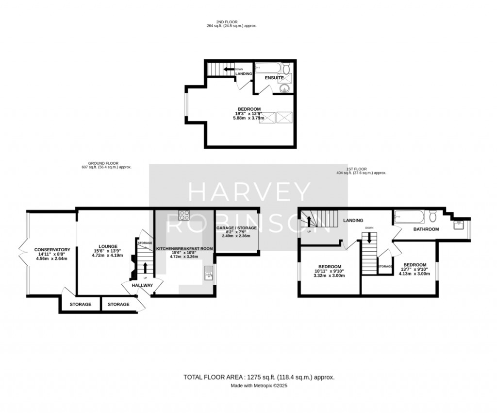 Floorplans For Mill Close, Biggleswade