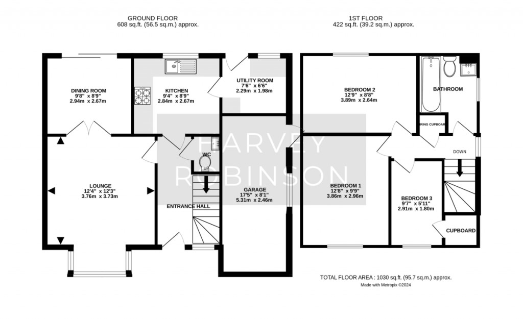 Floorplans For Waveney Road, St. Ives