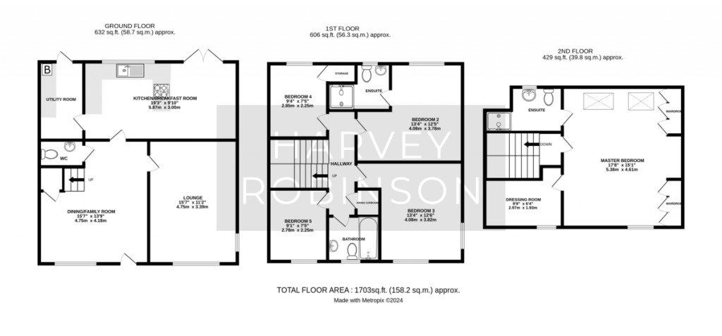 Floorplans For Robertson Way, Sapley, Huntingdon