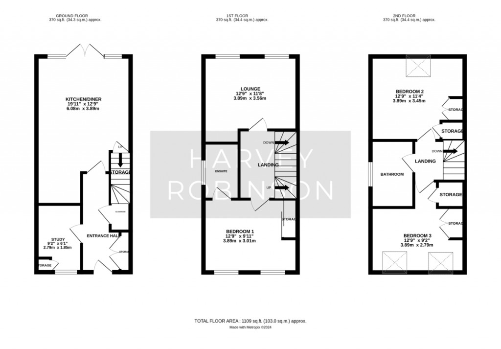 Floorplans For Wilson Way, St. Ives
