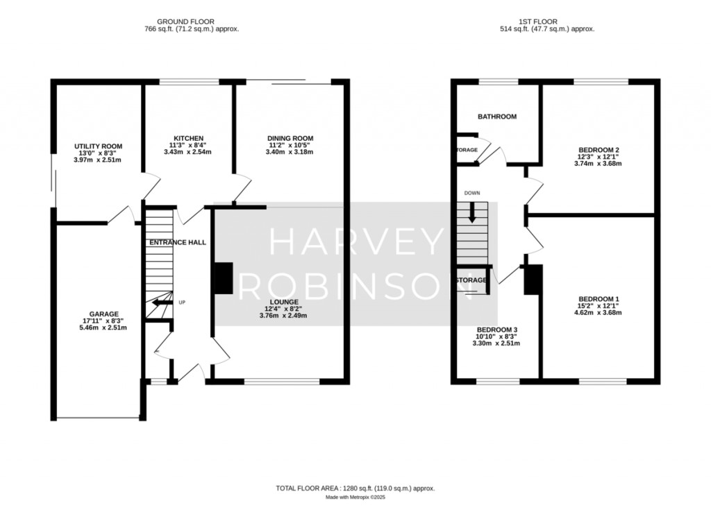 Floorplans For Fairfields Crescent, St. Ives