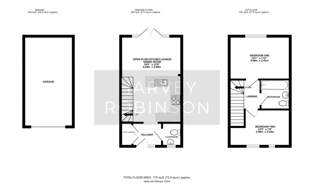 Floorplans For Parry Rise, Biggleswade