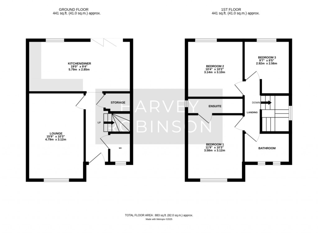 Floorplans For Quincy Close, St. Neots