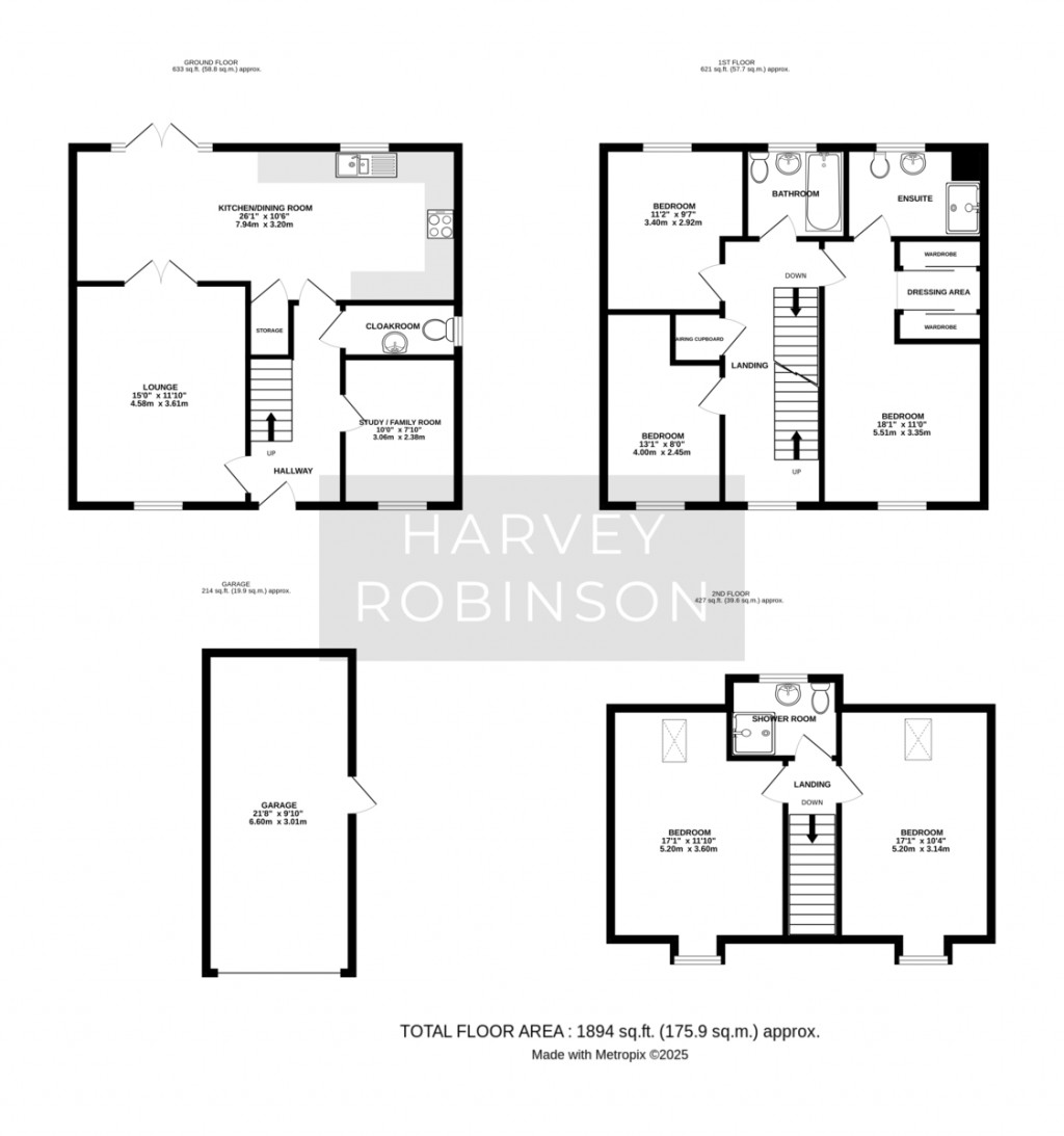 Floorplans For Bose Avenue, Biggleswade