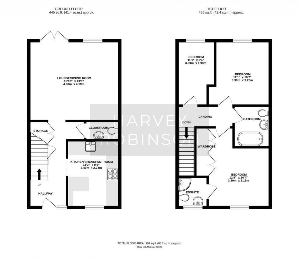 Floorplans For Darwin Drive, Biggleswade