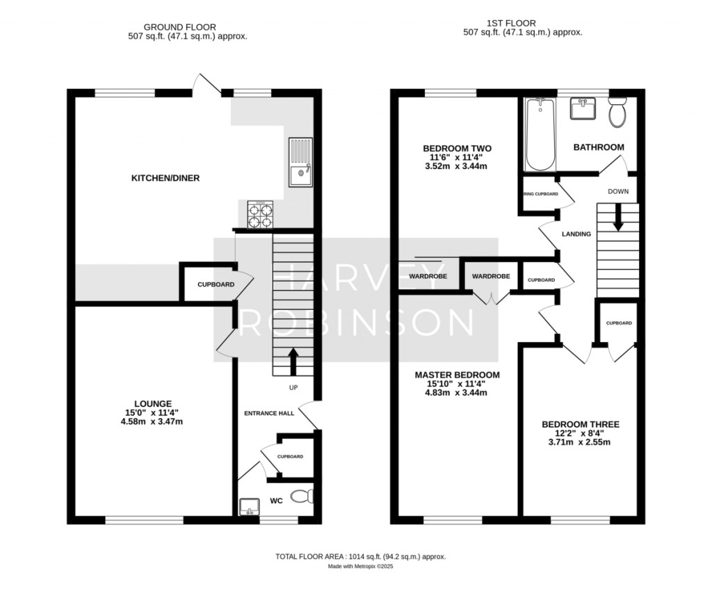 Floorplans For Bevan Close, Huntingdon