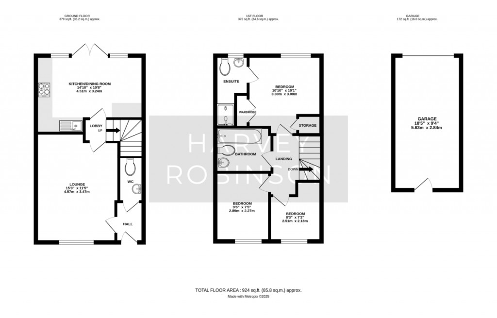 Floorplans For Planets Way, Biggleswade