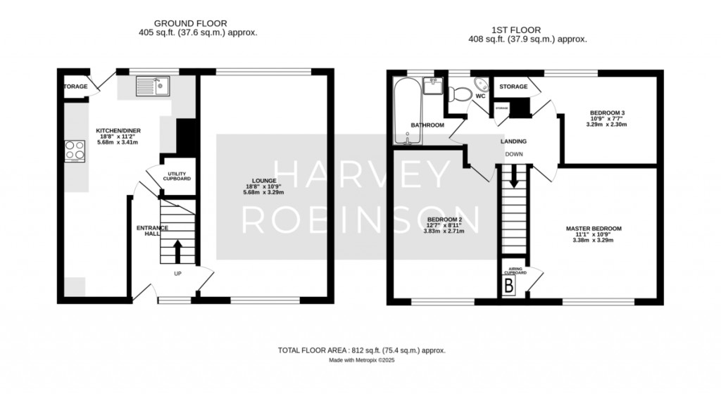 Floorplans For Bradshaw Close, Huntingdon