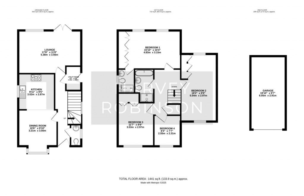 Floorplans For Green Walk, Papworth Everard