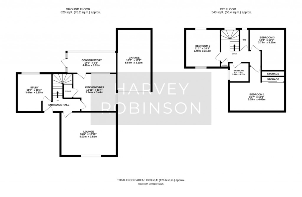 Floorplans For High Street, Fen Drayton
