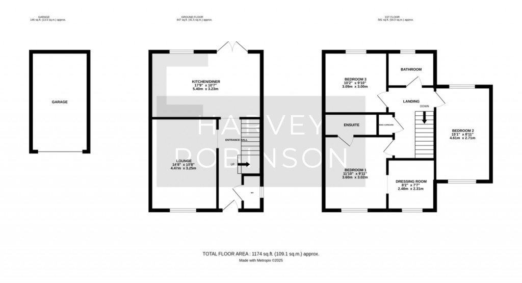 Floorplans For Dandby Close, Little Paxton