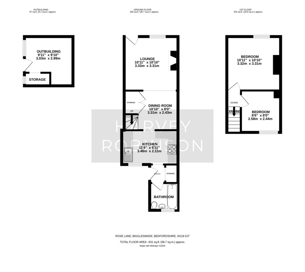 Floorplans For Rose Lane, Biggleswade