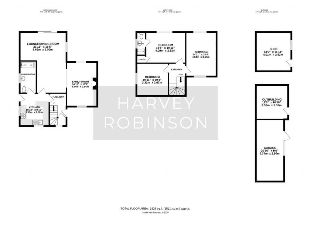 Floorplans For Lawrence Road, Biggleswade