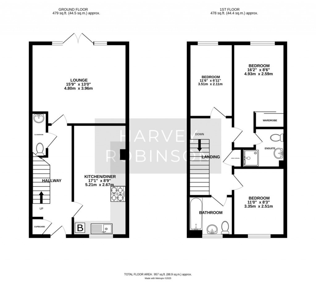 Floorplans For Saturn Way, Biggleswade