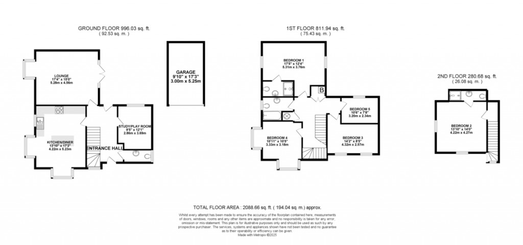 Floorplans For Anderson Close, St Neots