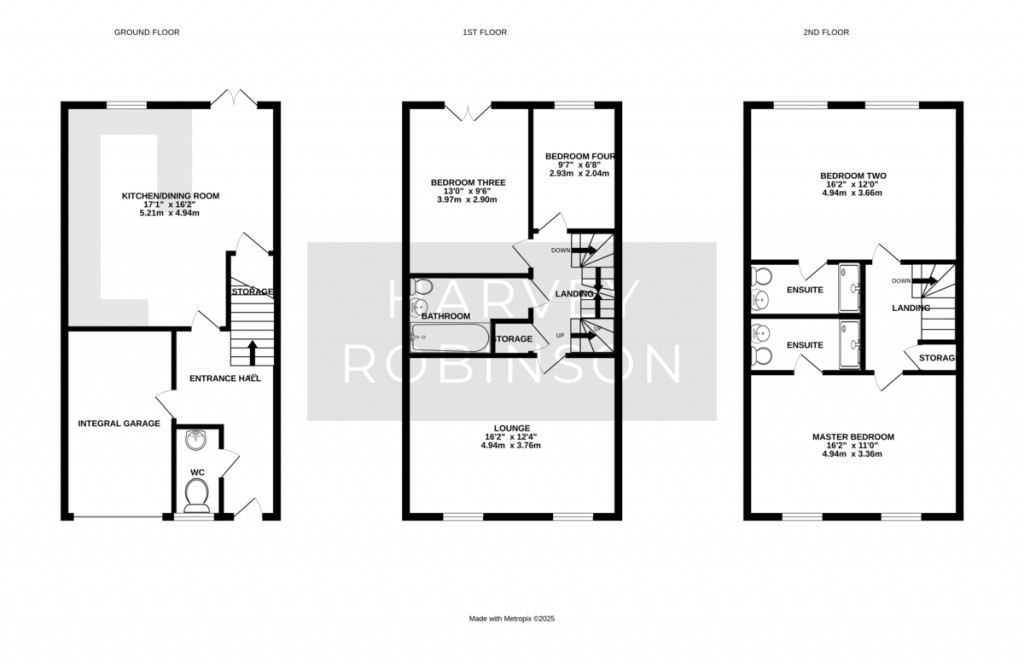 Floorplans For Holly Blue Close, Little Paxton