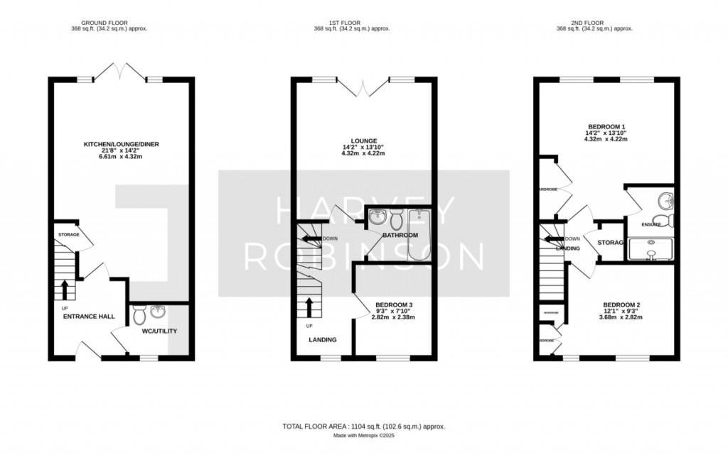 Floorplans For Dramsell Rise, St Neots