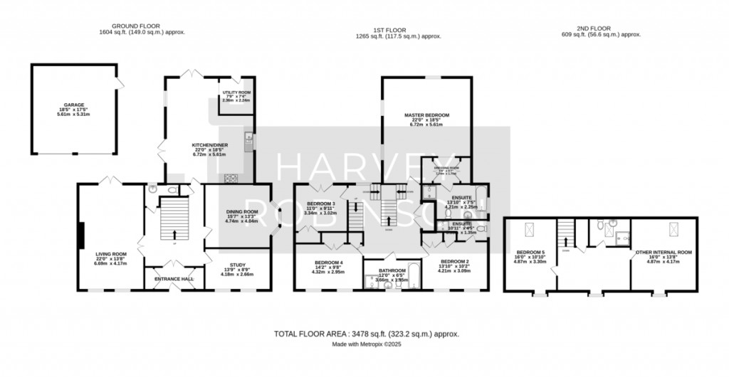 Floorplans For Comben Drive, Godmanchester