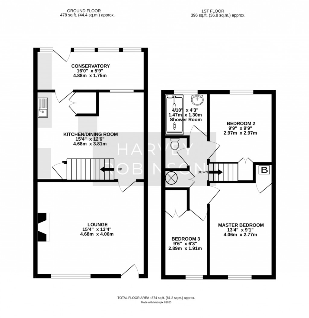 Floorplans For Elm Close, Huntingdon