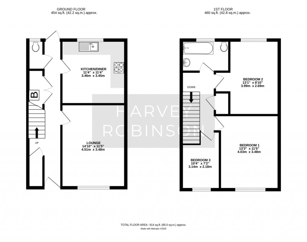 Floorplans For Pepys Road, St. Neots