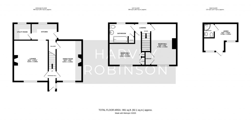 Floorplans For High Street, Little Paxton, PE19