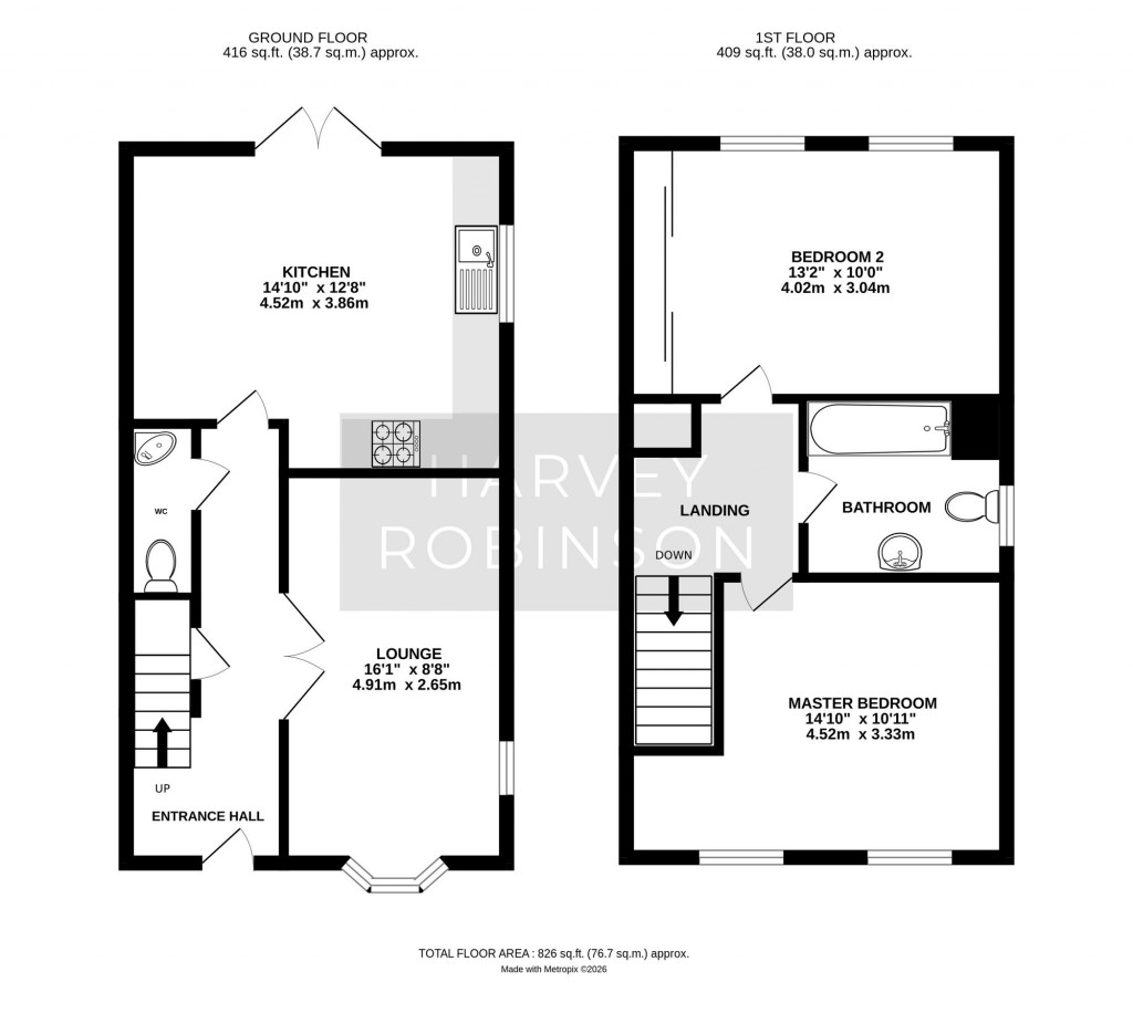 Floorplans For De Havilland Gardens, Ramsey, PE26