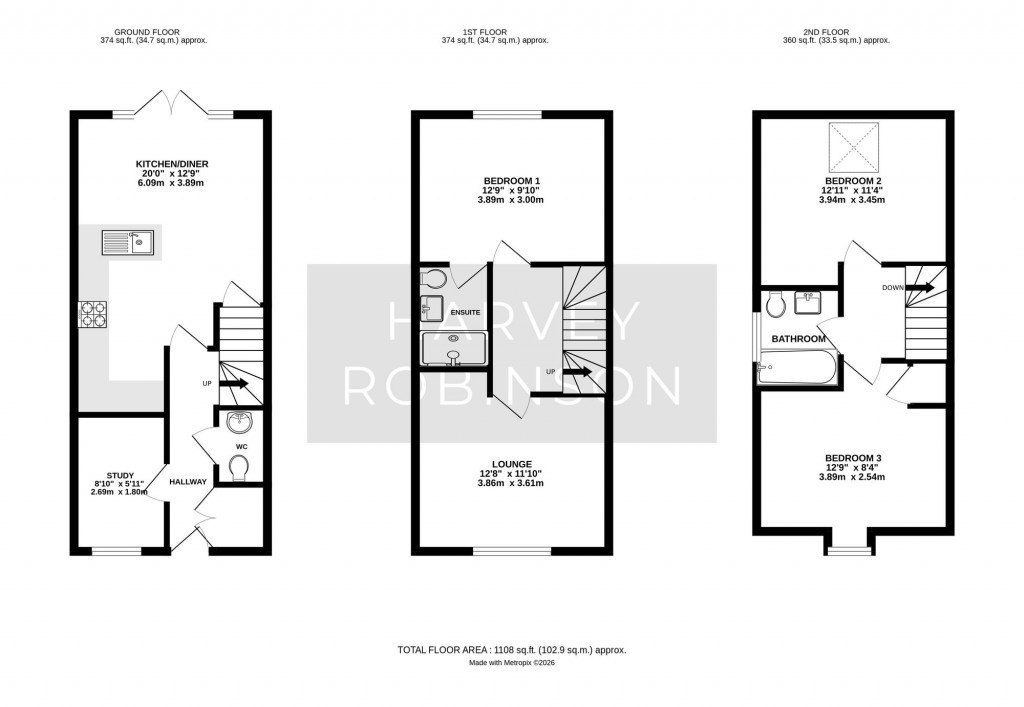 Floorplans For Nuffield Road, St. Neots, PE19